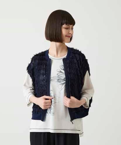 RBKJD01260 HIROKO BIS フリンジチュールコンパクトベスト