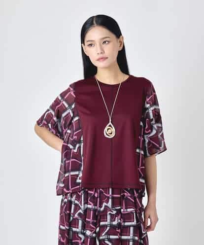 RBKJD07260 HIROKO BIS 変形チェックジョイントデザインカットソー