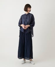 RBLIE32280 HIROKO BIS(ヒロコ ビス) リネンライクシアーツイルプリーツパンツ /洗える ライトグレー
