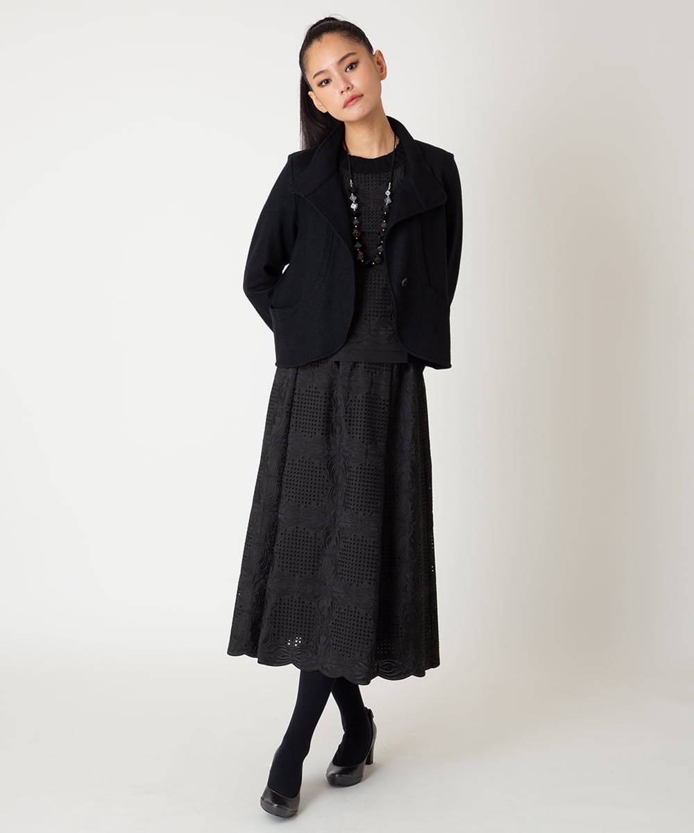 RBTAF01360 HIROKO BIS(ヒロコ ビス) スムースウールコンパクトジャケット アイボリー