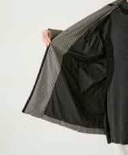 RBUAF01590 HIROKO BIS(ヒロコ ビス) 千鳥プリントテープアクセントダウンコート ブラック