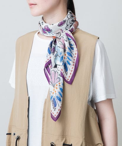 RG3HB01150 TRUNK HIROKO KOSHINO ペンギンプリントスカーフ