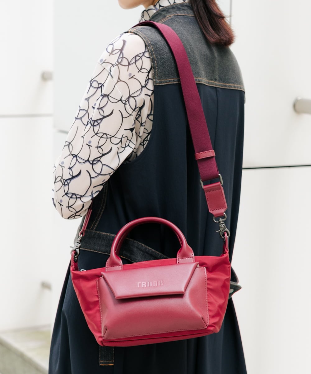 RG5AI01330 TRUNK HIROKO KOSHINO(ヒロココシノ) 2WAYフレンチトートMINIバッグ レッド
