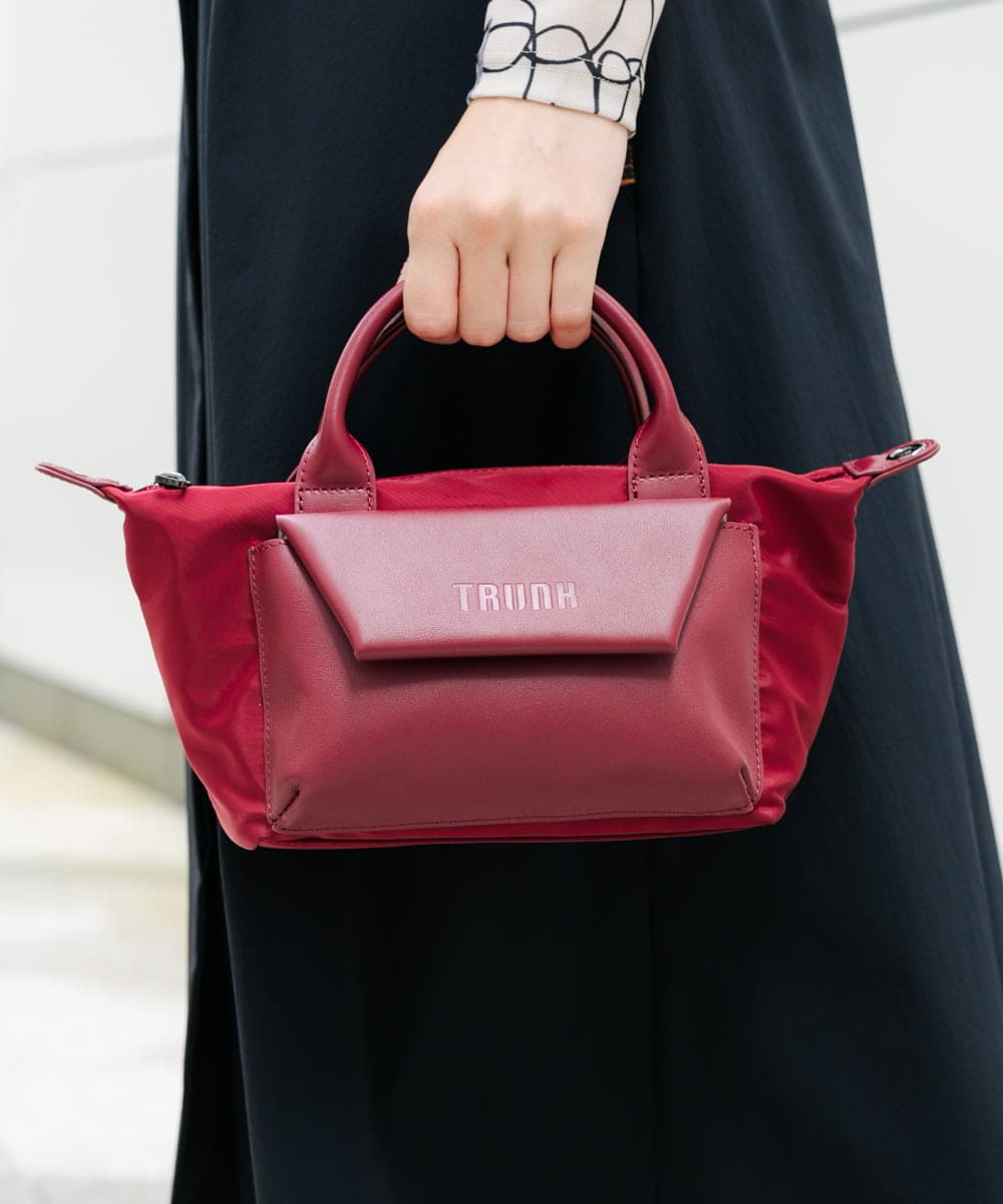 RG5AI01330 TRUNK HIROKO KOSHINO(ヒロココシノ) 2WAYフレンチトートMINIバッグ レッド