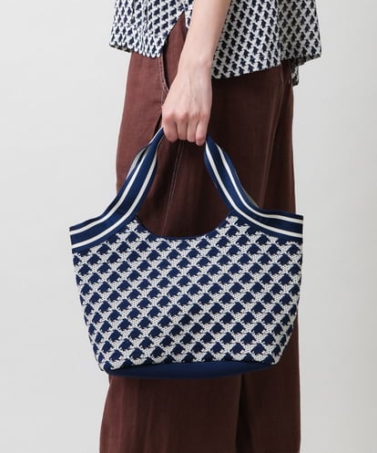 RG5IE01230 TRUNK HIROKO KOSHINO ジオメトリック柄ニットバッグ