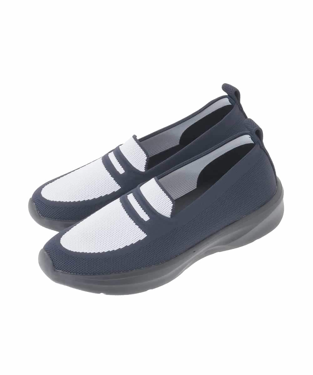 RG6GD01360 TRUNK HIROKO KOSHINO(ヒロココシノ) 配色メッシュニットスニーカー ネイビー