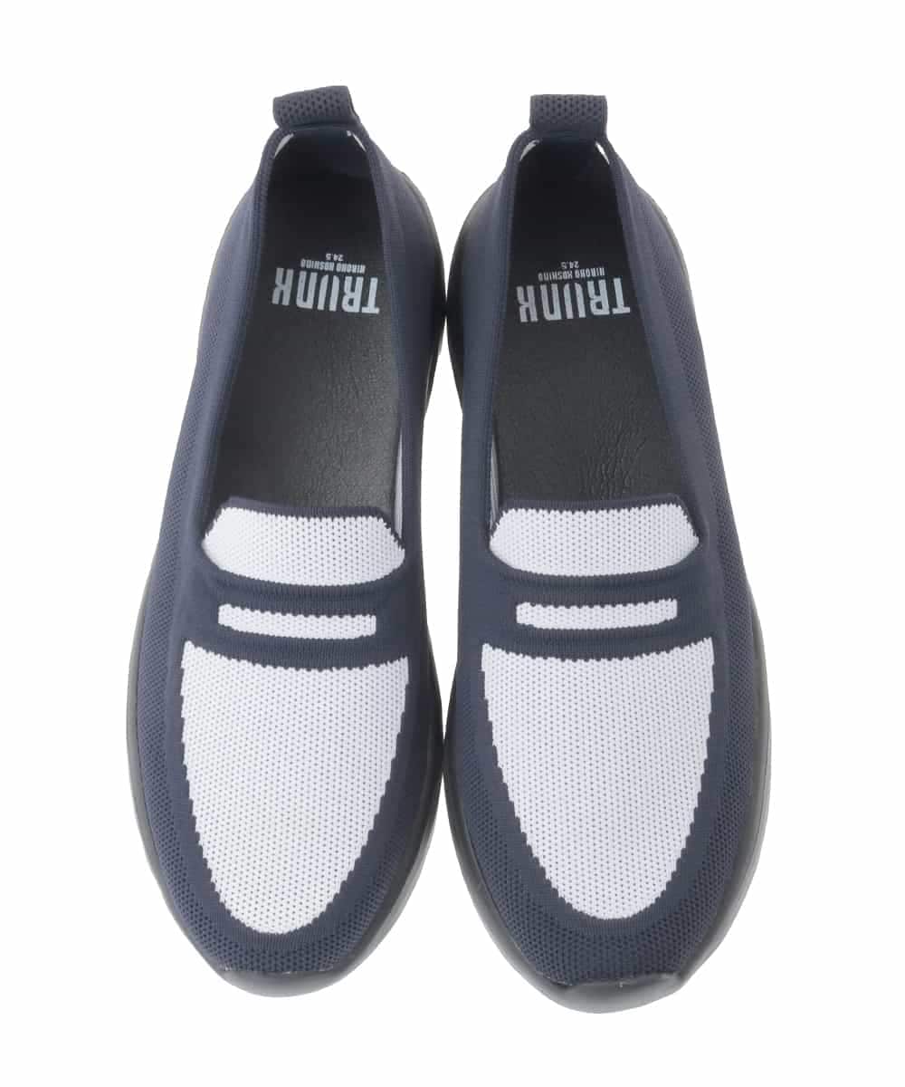 RG6GD01360 TRUNK HIROKO KOSHINO(ヒロココシノ) 配色メッシュニットスニーカー ネイビー