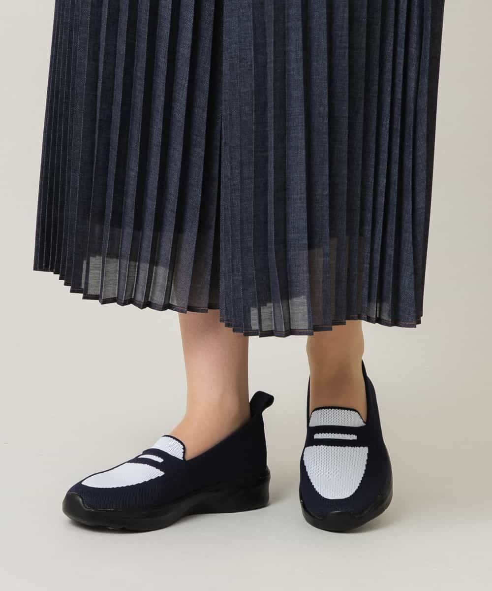 RG6GD01360 TRUNK HIROKO KOSHINO(ヒロココシノ) 配色メッシュニットスニーカー ネイビー