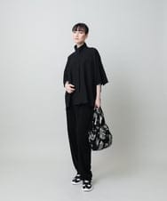 RHBFD03540 HIROKO KOSHINO(ヒロココシノ) ダブルポケットサッカーライクシャツ /日本製/洗える ホワイト