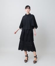 RHBGE31630 HIROKO KOSHINO(ヒロココシノ) アイレット刺繍デザインブラウス ブラック