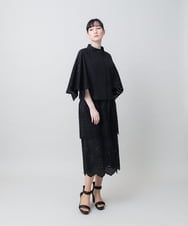 RHBGE31630 HIROKO KOSHINO(ヒロココシノ) アイレット刺繍デザインブラウス ブラック