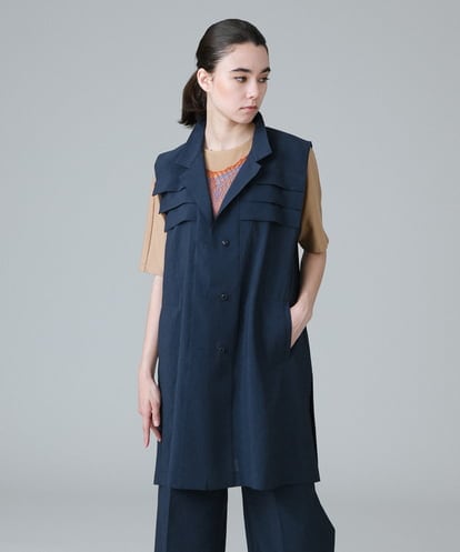 RHBIW40540 HIROKO KOSHINO ロングジレベスト/日本製