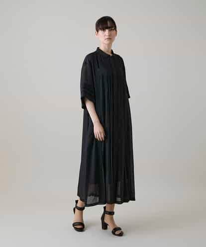 RHEHE01890 HIROKO KOSHINO 立体プリーツシアーワンピース /洗える