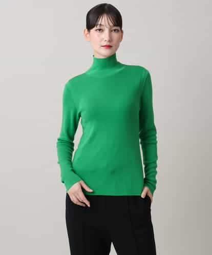 RHFAG02360 HIROKO KOSHINO テンセルウールハイネックニットプルオーバー