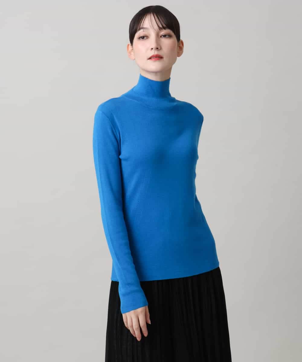 RHFAG02360 HIROKO KOSHINO テンセルウールハイネックニットプルオーバー