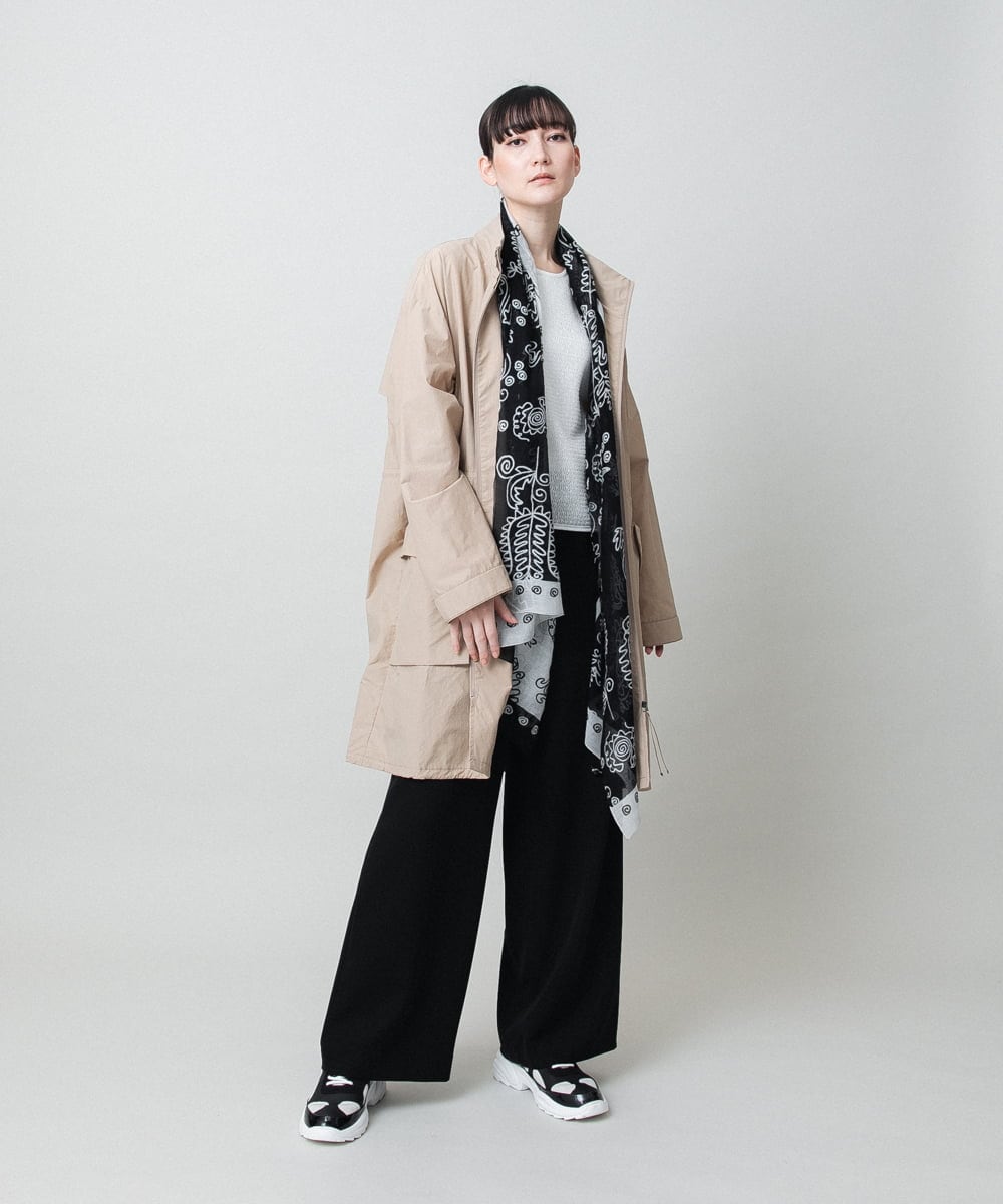RHFGD05390 HIROKO KOSHINO(ヒロココシノ) シアーメッシュニットプルオーバー /洗える ブルー
