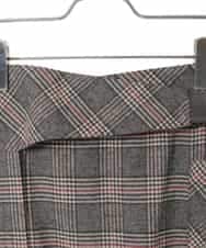 RHHAF71690 HIROKO KOSHINO(ヒロココシノ) ベルトアクセントチェックスカート ダークグレー