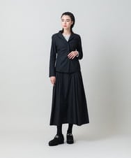 RHHLD14540 HIROKO KOSHINO(ヒロココシノ) ドットジャカードフレアスカート /洗える ブラック