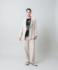RHJED54690 HIROKO KOSHINO(ヒロココシノ) アートフルスイッチデザインジャケット ライトベージュ