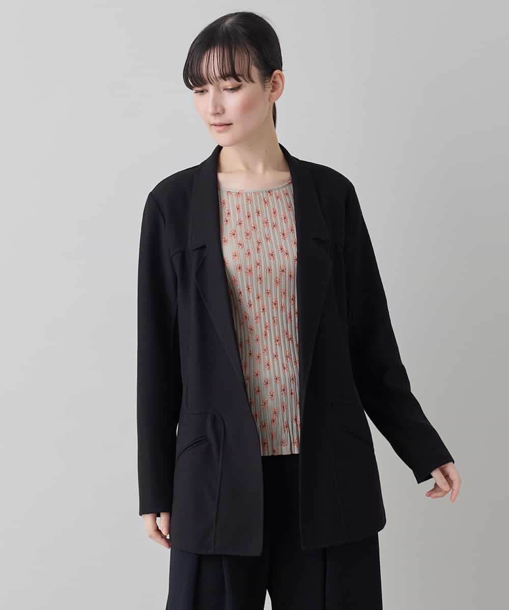 RHJED54690 HIROKO KOSHINO(ヒロココシノ) アートフルスイッチデザインジャケット ブラック