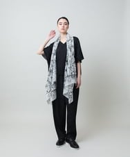 RHKGD05360 HIROKO KOSHINO(ヒロココシノ) ランダムプリーツテールロングブラウス /洗える ブラック