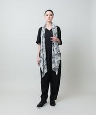 RHKGD05360 HIROKO KOSHINO(ヒロココシノ) ランダムプリーツテールロングブラウス /洗える ブラック