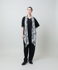 RHKGD05360 HIROKO KOSHINO(ヒロココシノ) ランダムプリーツテールロングブラウス /洗える ブラック
