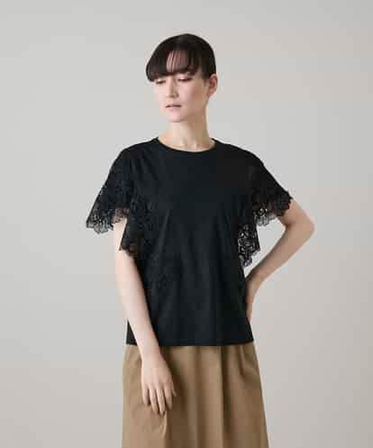 RHKHE03450 HIROKO KOSHINO ケミカルレースジョイントカットソー /洗える