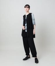 RHKHE05390 HIROKO KOSHINO(ヒロココシノ) 墨絵プリントデザインTシャツ /日本製/洗える ブルーグレー