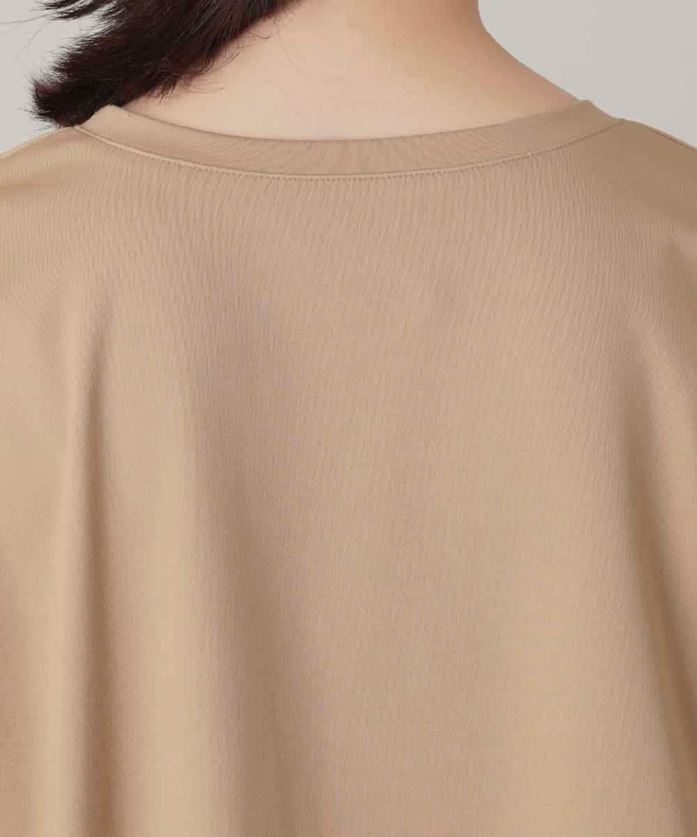 RHKIE14260 HIROKO KOSHINO(ヒロココシノ) ケープシルエットカットソー/日本製/洗える ベージュ