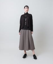 RHKJE20360 HIROKO KOSHINO(ヒロココシノ) ラメシアーハイネックデザインプルオーバー /日本製/洗える ブラック