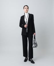 RHLAF03430 HIROKO KOSHINO(ヒロココシノ) リバーテーパードパンツ ブラック