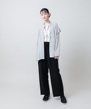 RHLJE27390 HIROKO KOSHINO(ヒロココシノ) ドレープワイドパンツ /日本製/洗える ブラック