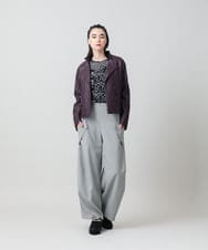 RHLLD11450 HIROKO KOSHINO(ヒロココシノ) ドライストレッチバレルパンツ /日本製/洗える ライトグレー