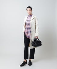 RHPED52430 HIROKO KOSHINO(ヒロココシノ) 【ブラック：WEB/京王百貨店新宿店限定カラー】ドットスクエアAラインデザインチュニック /日本製/洗える ピンク