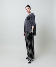 RHPGF12360 HIROKO KOSHINO(ヒロココシノ) 刺繍ポケットデザインカットソー/日本製/洗える グレー