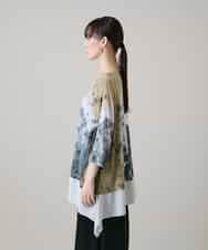 RHPHE05490 HIROKO KOSHINO(ヒロココシノ) 墨絵プリントデザインチュニック /日本製/洗える マルチ