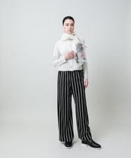 RHSGD04630 HIROKO KOSHINO(ヒロココシノ) 切り替えニットカーディガン/日本製/洗える オレンジ