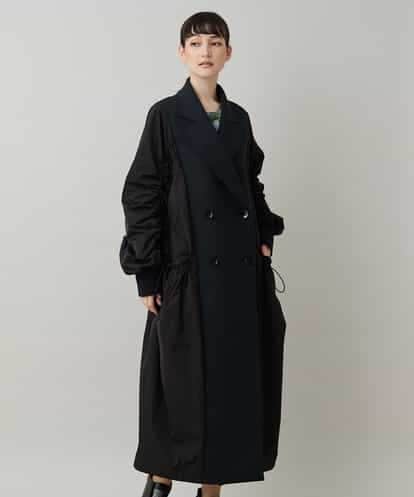 RHUVD70180 HIROKO KOSHINO 異素材切り替えドロストコート/日本製