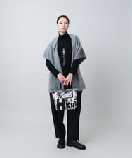 RKBAD02390 HIROKO KOSHINO(ヒロココシノ) ボリュームカラーニットジレ グレー