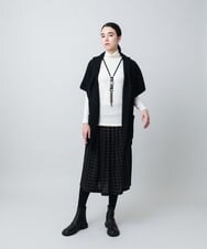 RKBAD02390 HIROKO KOSHINO(ヒロココシノ) ボリュームカラーニットジレ グレー