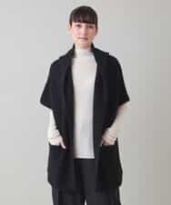 RKBAD02390 HIROKO KOSHINO(ヒロココシノ) ボリュームカラーニットジレ ブラック