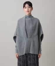 RKBAG02450 HIROKO KOSHINO(ヒロココシノ) ウォームニットデザインジレ グレー