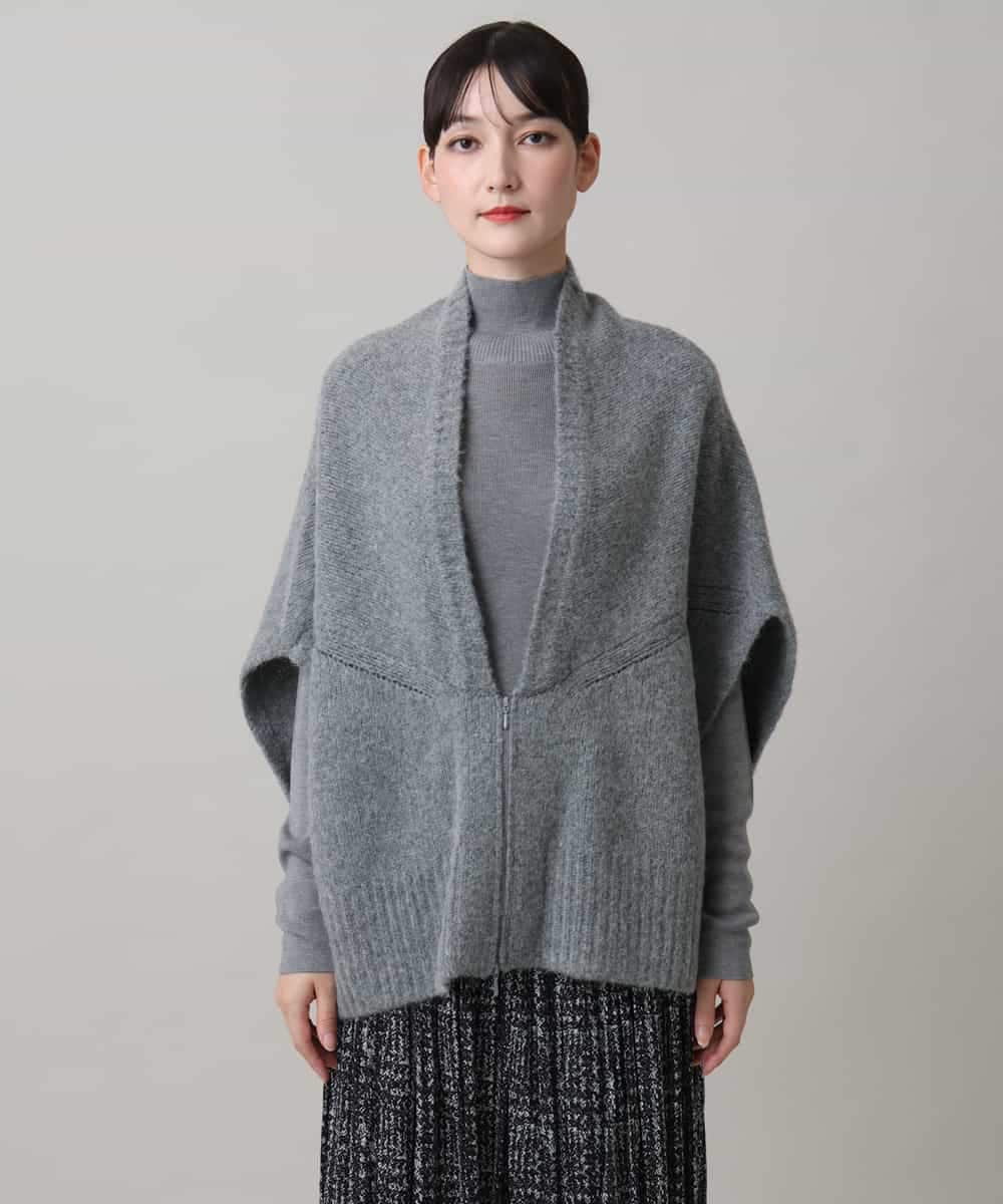 RKBAG02450 HIROKO KOSHINO(ヒロココシノ) ウォームニットデザインジレ グレー