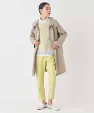 RLFDD02320 HIROKO BIS GRANDE(ヒロコ ビス グランデ) 【大きいサイズ】ボーダーミックスニットプルオーバー イエロー