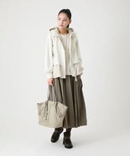 RLKAG10280 HIROKO BIS GRANDE(ヒロコ ビス グランデ) 【大きいサイズ】ストレッチダンボールドッキングプルオーバー /洗える アイボリー