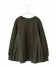 RLKAG10280 HIROKO BIS GRANDE(ヒロコ ビス グランデ) 【大きいサイズ】ストレッチダンボールドッキングプルオーバー /洗える カーキ