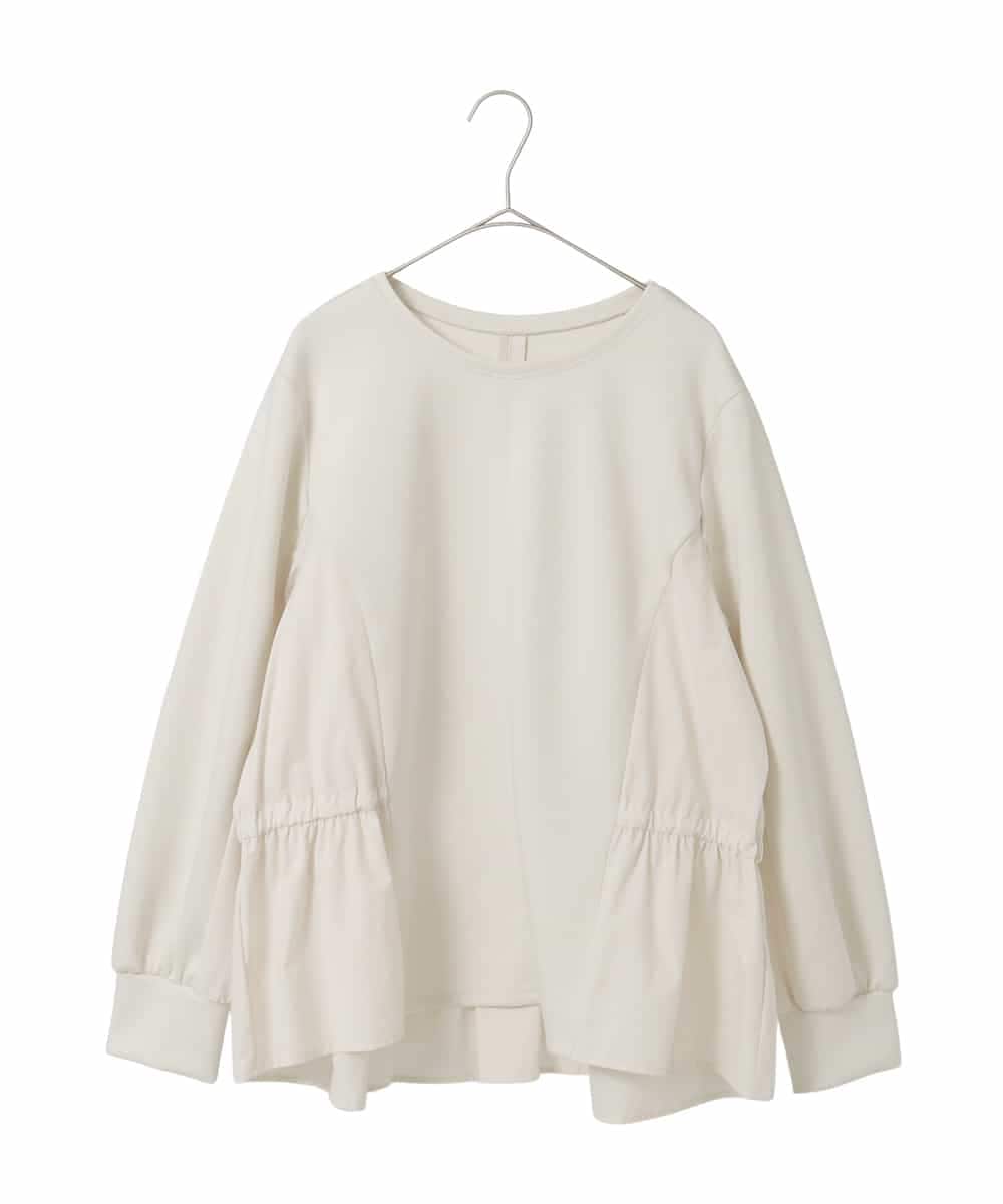 RLKAG10280 HIROKO BIS GRANDE(ヒロコ ビス グランデ) 【大きいサイズ】ストレッチダンボールドッキングプルオーバー /洗える アイボリー