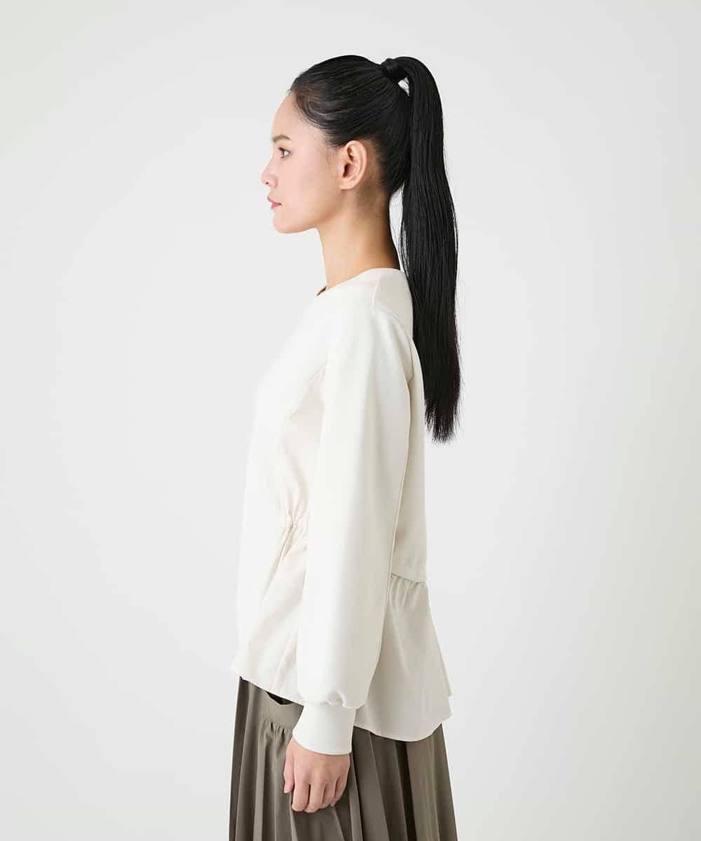 RLKAG10280 HIROKO BIS GRANDE(ヒロコ ビス グランデ) 【大きいサイズ】ストレッチダンボールドッキングプルオーバー /洗える アイボリー
