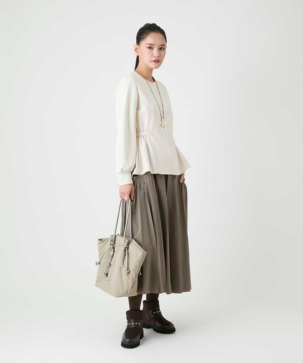 RLKAG10280 HIROKO BIS GRANDE(ヒロコ ビス グランデ) 【大きいサイズ】ストレッチダンボールドッキングプルオーバー /洗える アイボリー